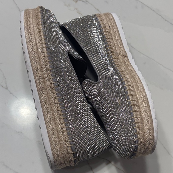 Gianni Bini Sparkling Silver Loafers - Picture 9 of 13